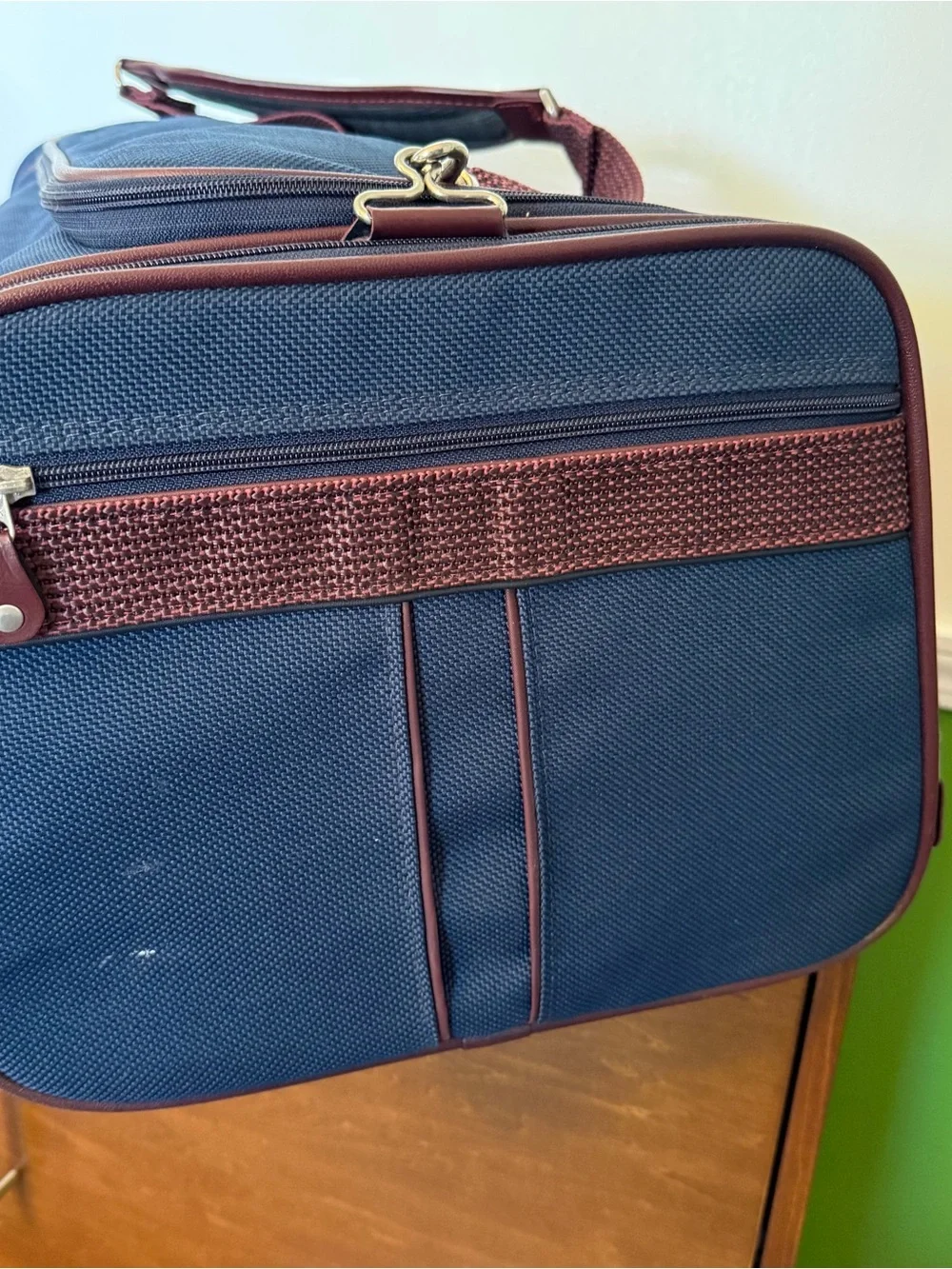 Vintage Samsonite Silhouette 4 Duffel Bag Blue Overnight Carry On Weekender 1987